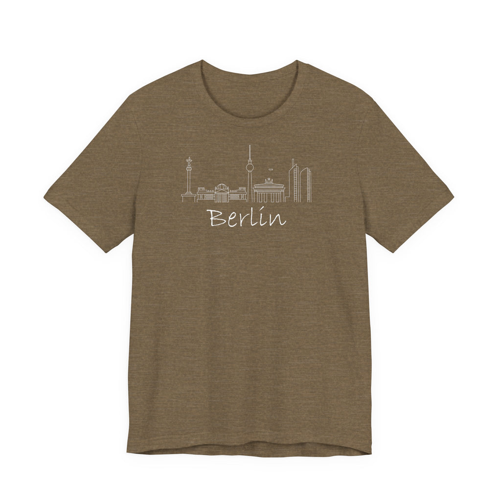 Berliner Skyline T-Shirt — Minimalistisches Stadtbild-T-Shirt