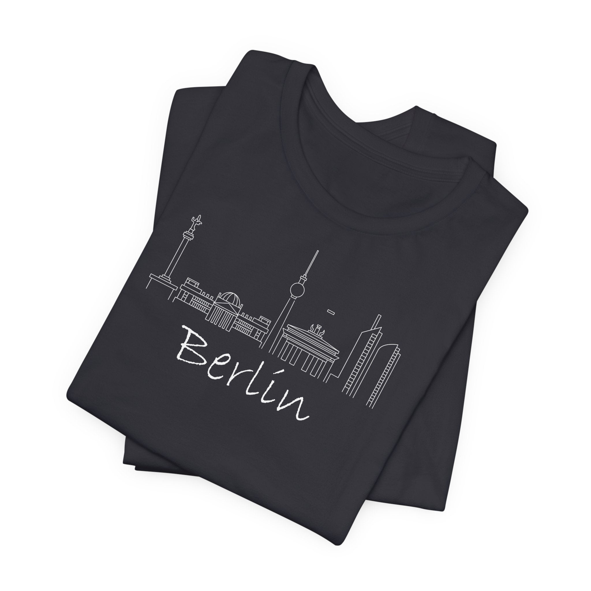 Berliner Skyline T-Shirt — Minimalistisches Stadtbild-T-Shirt