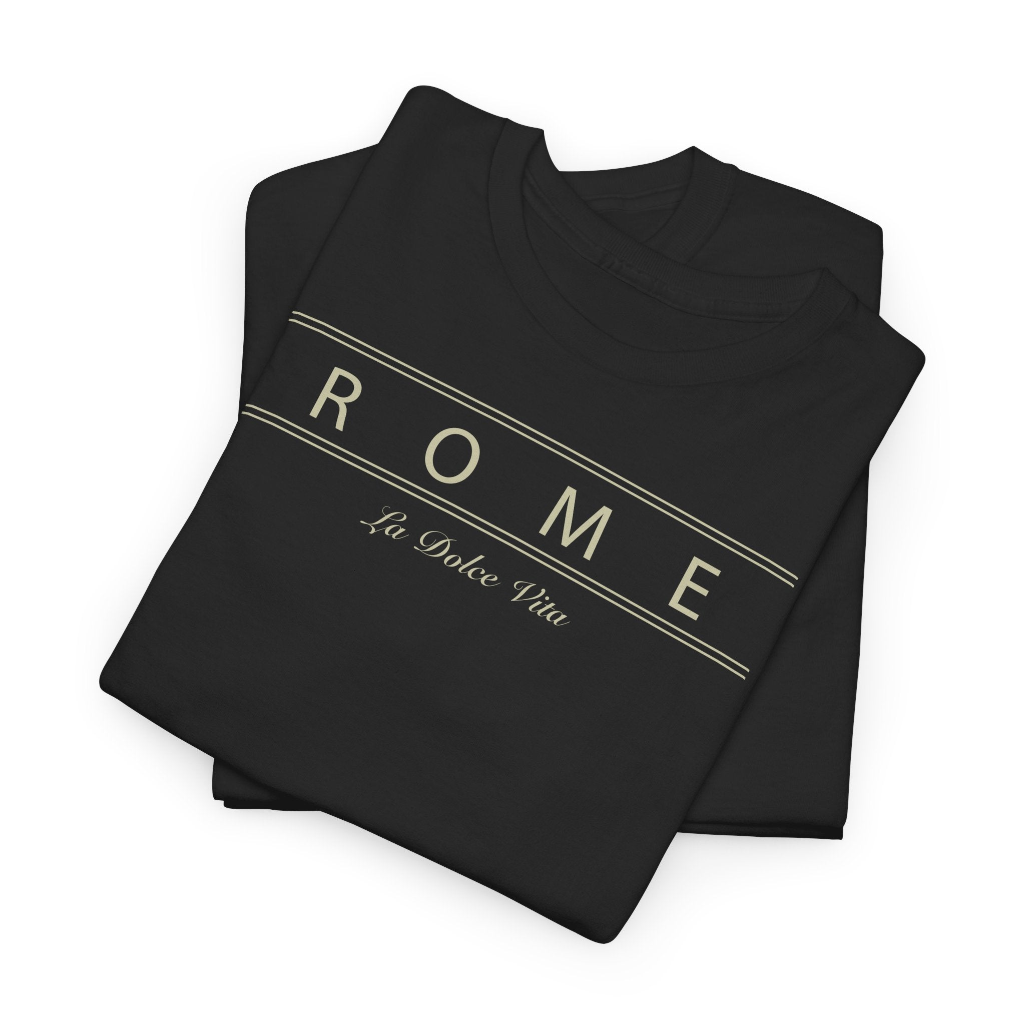T-Shirt mit römischen Vintage-Zeilen – La Dolce Vita Grafik-T-Shirt