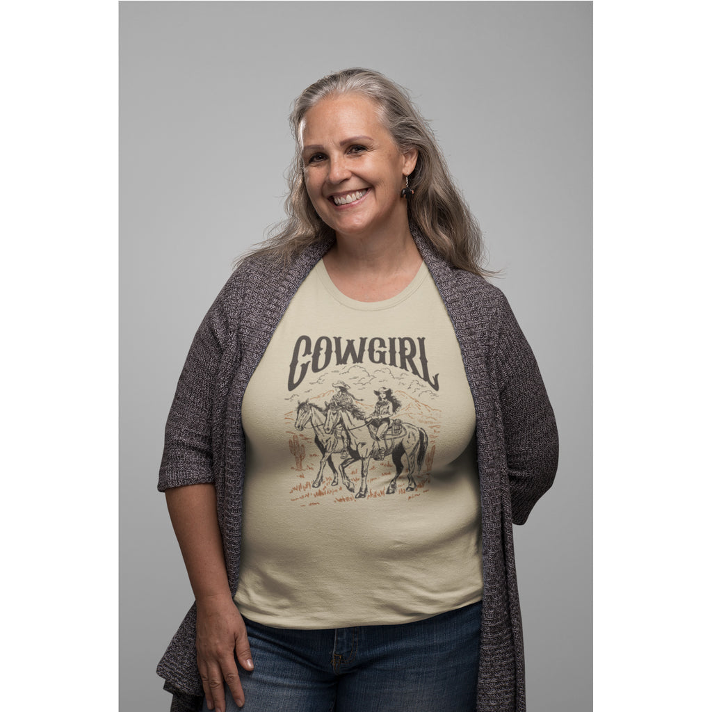 Cowgirl-T-Shirt mit Grafik – Vintage-Western-Reit-T-Shirt
