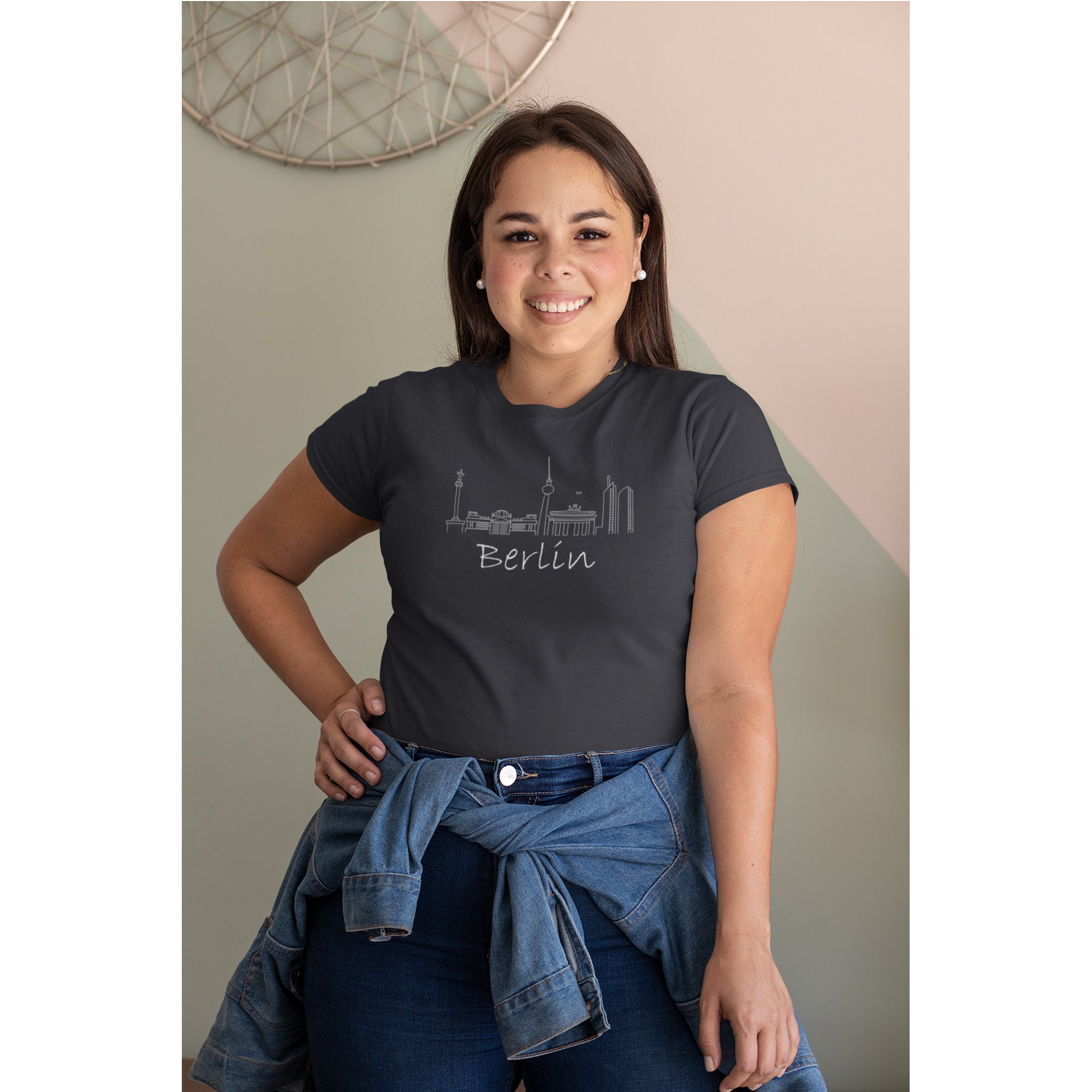 Berliner Skyline T-Shirt — Minimalistisches Stadtbild-T-Shirt