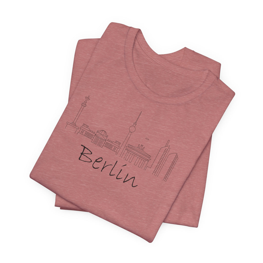 Berliner Skyline T-Shirt — Minimalistisches Stadtbild-T-Shirt