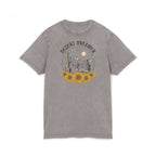 Desert Dreamer Acid Wash T-Shirt – Sonnenblumen- und Kaktusmotiv
