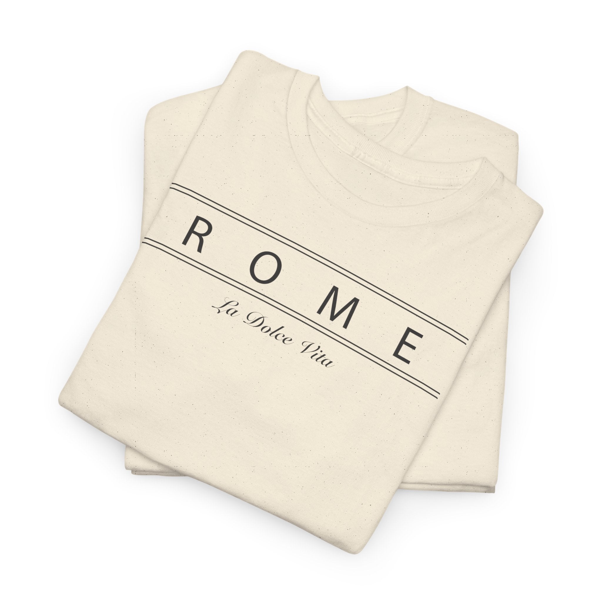 T-Shirt mit römischen Vintage-Zeilen – La Dolce Vita Grafik-T-Shirt